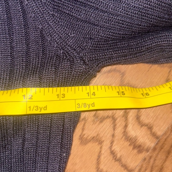 Eliza J Navy Blue Long Sleeve Turtleneck Sweater Fit & Flare Mini Dress Sz Small - Picture 6 of 11